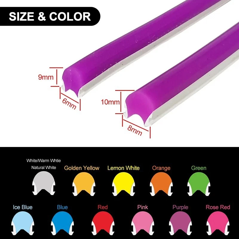 6mm Separate Silicon Neon Flexible Bendable DIY Sign 12V S Shape Led Strip Light - Image 3 of 4