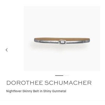 Dorothee Schumacher Gunmetal Leather Skinny BELT NWT | eBay display picture 2