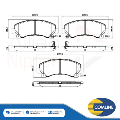 Fits D-Max Rodeo 1.9 D 2.5 CRDi 3.0 Brake Pads Set Front Allied Nippon