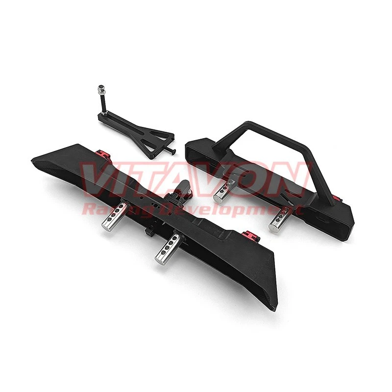 Vitavon SCX 6 Front & Rear Bumpers for Axial SCX6 Jeep Wrangler 1/6 Black - Image 3 of 4