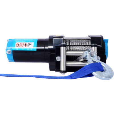 12V 3500LBS ATV/UTV Electric Winch W/Steel Cable Dual Controls Roller Fairlead