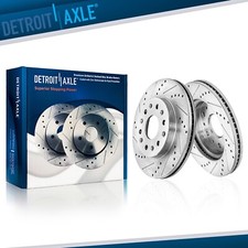 Front Drilled Brake Rotors for 2018-2019 Buick Enclave 2017-25 Cadillac XT5 XT6