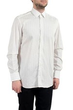 Dolce&Gabbana "Luxury" Men's Striped Long Sleeve Dress Shirt US 16 IT 41