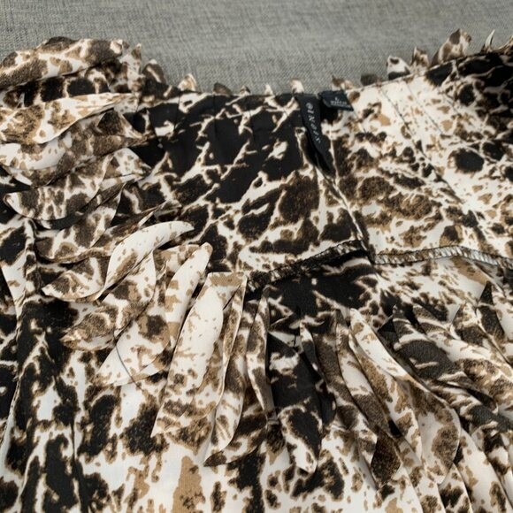 Sioni Python Snake Print Blouse Large Unique Curl… - image 5