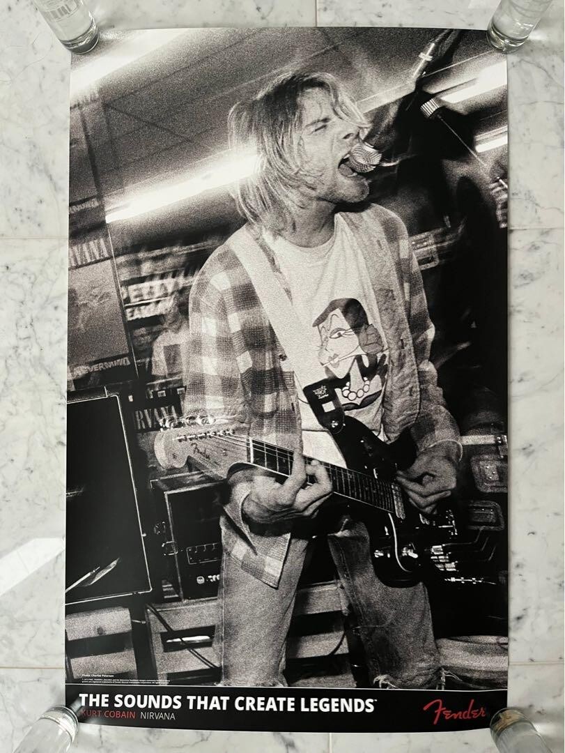 FenderUSA非売品ポスター12枚セット Fender USA Dealer promo Posters Set of 8 Kurt Cobain Jimi Hendrix