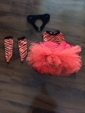 Girls Tiger Cat Tutu Costume By American Dancewear Child S Small 4 5 Headband
