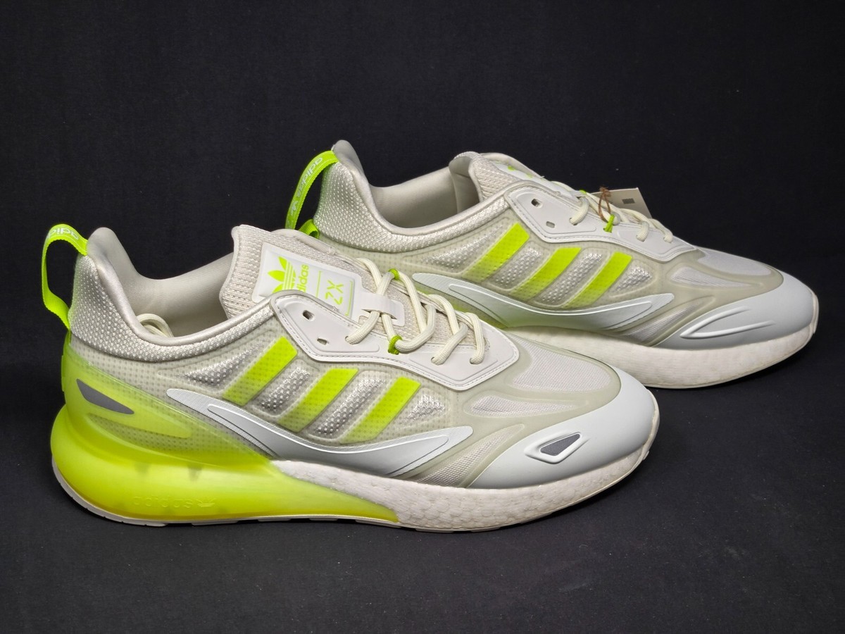Adidas Originals ZX 2K Boost 2.0 Men's Size 11 White Neon