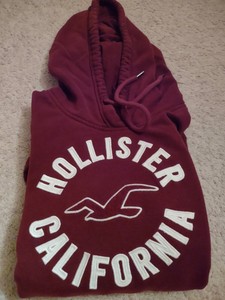 Hollister California Sudadera Con Capucha Para Mujer Talla Grande Granate |  eBay