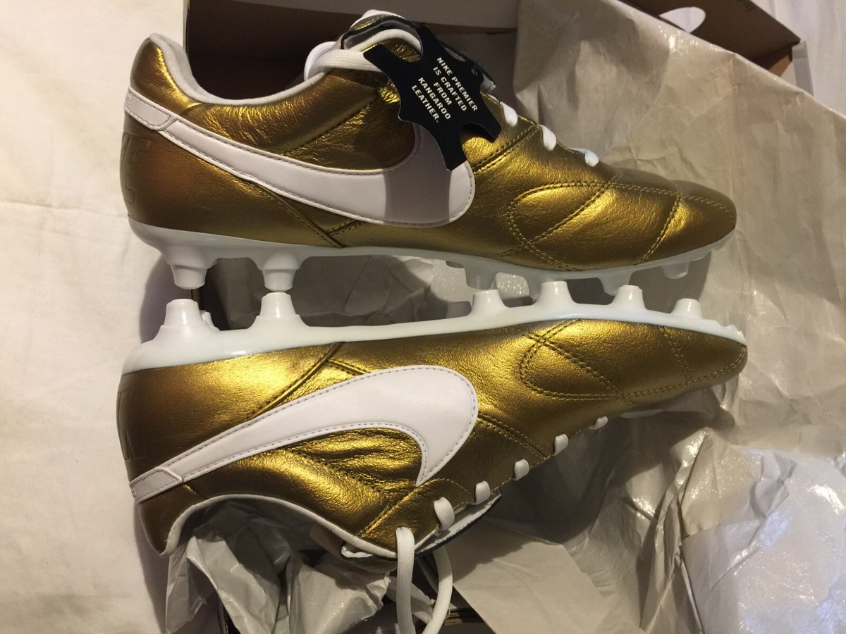🔥RARE🔥 Nike Premier II FG Soccer Kangaroo Leather Gold 917803
