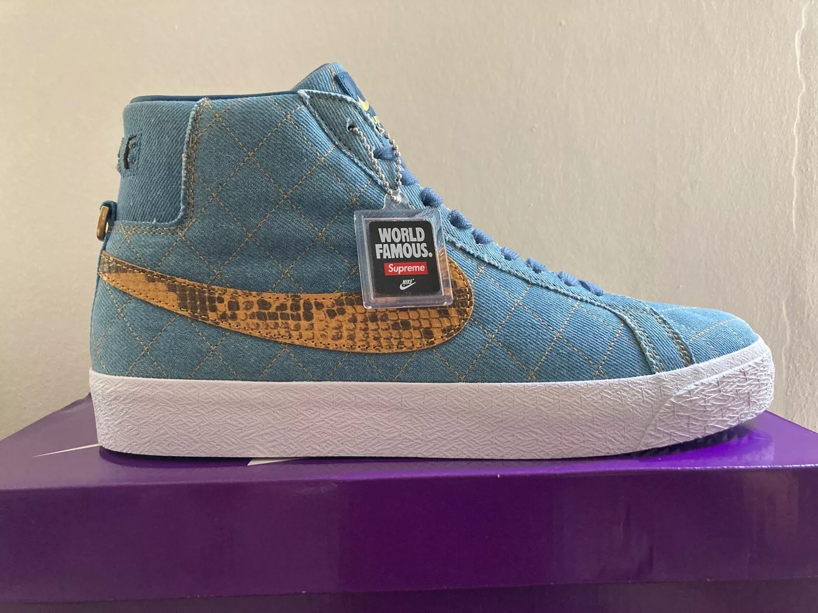 Nike SB Blazer Mid Supreme Denim Quickstrike US 10, 44,5 dunk