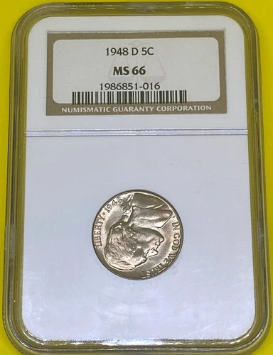 1948 D Jefferson Nickel NGC MS66