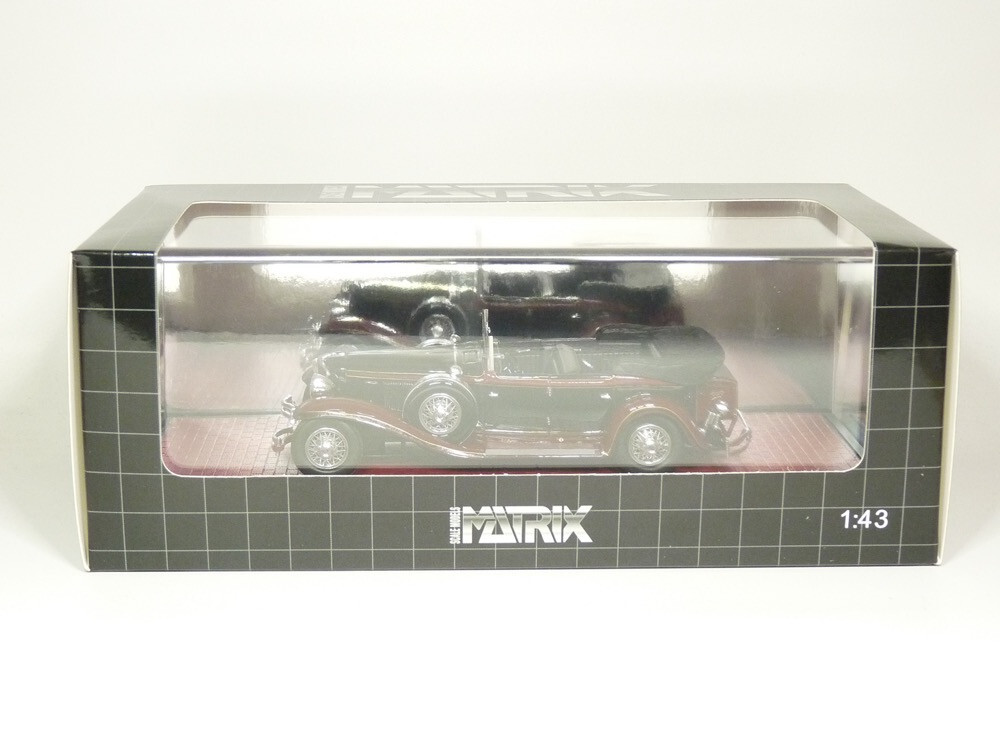 Miniature Auto Matrix 1/43 – Cord L-29 Phaeton Sedan 1931 – Noire – Modèle Fermé MX40307-014 (Neuf)