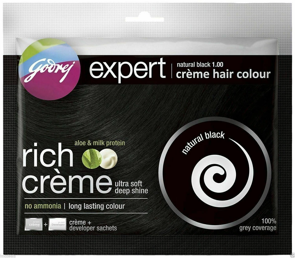 2X EXPERT Rich Crème Herbal Color de Cabello 20ml+20ml NEGRO NATURAL ENVÍO GRATUITO Foto 3 de 3