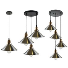 Vintage Industriell Metall Decke Anhänger Lampenschirm Modern Hänge Retro Licht