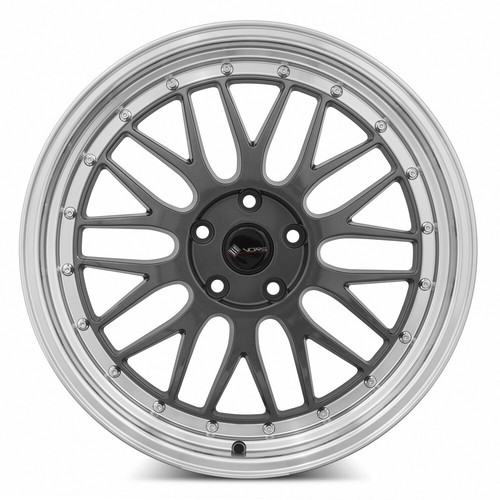 18x8 F | 18x9 R Vors VR8 5x120 +35/35 Hyper Black Machine Wheels (Set of 4) - Picture 2 of 3