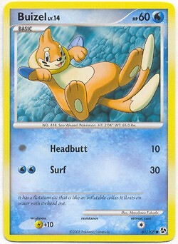 Pokemon Diamond & Pearl Great Encounters  61/106 Buizel Card