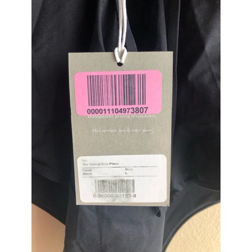 Nuevo traje de baño Everlane The String negro de una pieza talla grande para mujer - Imagen 15 de 16