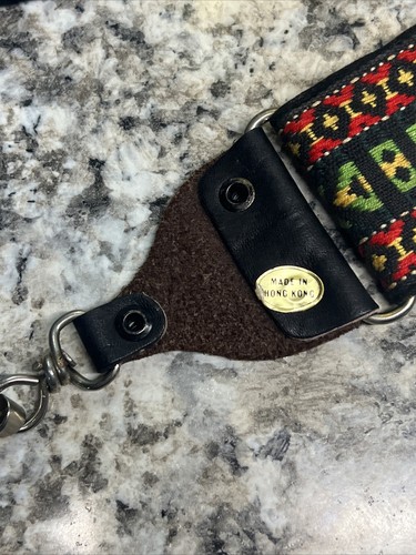 VINTAGE 1980'S CAMERA STRAP - Green Red & YELLOW Hong Kong - Picture 7 of 10