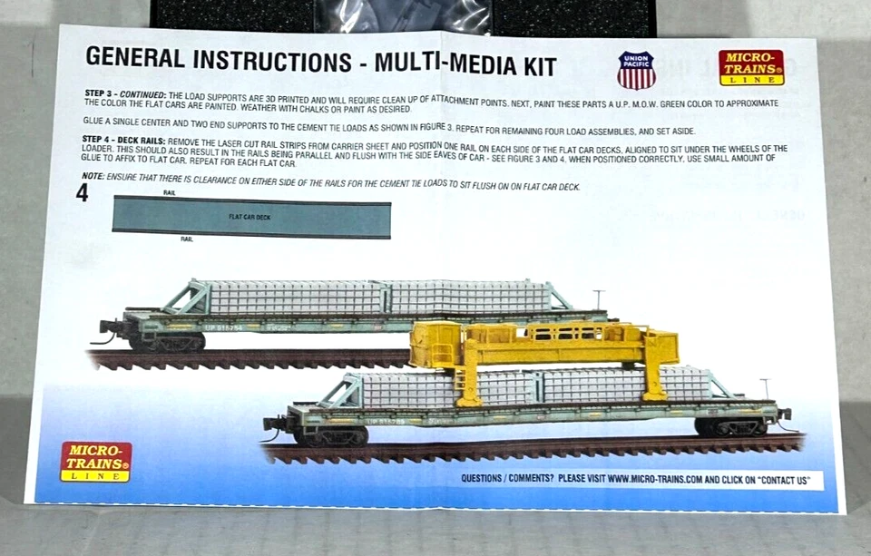 MICRO-TRAINS Z SCALE WEATHERED TIE LOADER 5-PACK UNION PACIFIC 99402271 - Image 3 of 4