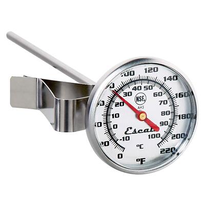 AH3 NSF Certified Commercial Instant Read Large Dial Thermometer W/Clip Silver