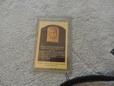 Babe Ruth Paper hall of fame paper Plack Signed Mrs. Babe Ruth 