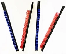 4 GOLIATH INDUSTRIAL 14" RED/BLUE SCREWDRIVER TOOL RACK HOLDER WALL ORGANIZERS