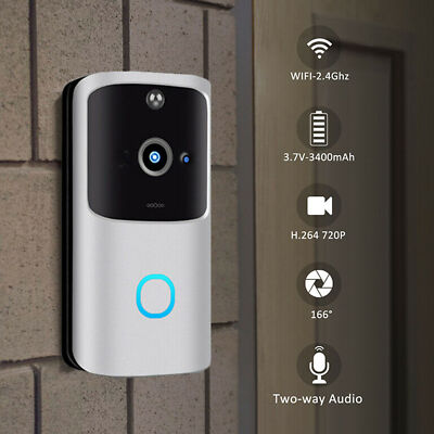 Wireless WiFi Smart Phone Door Ring Video Doorbell Intercom Security Camera Bell