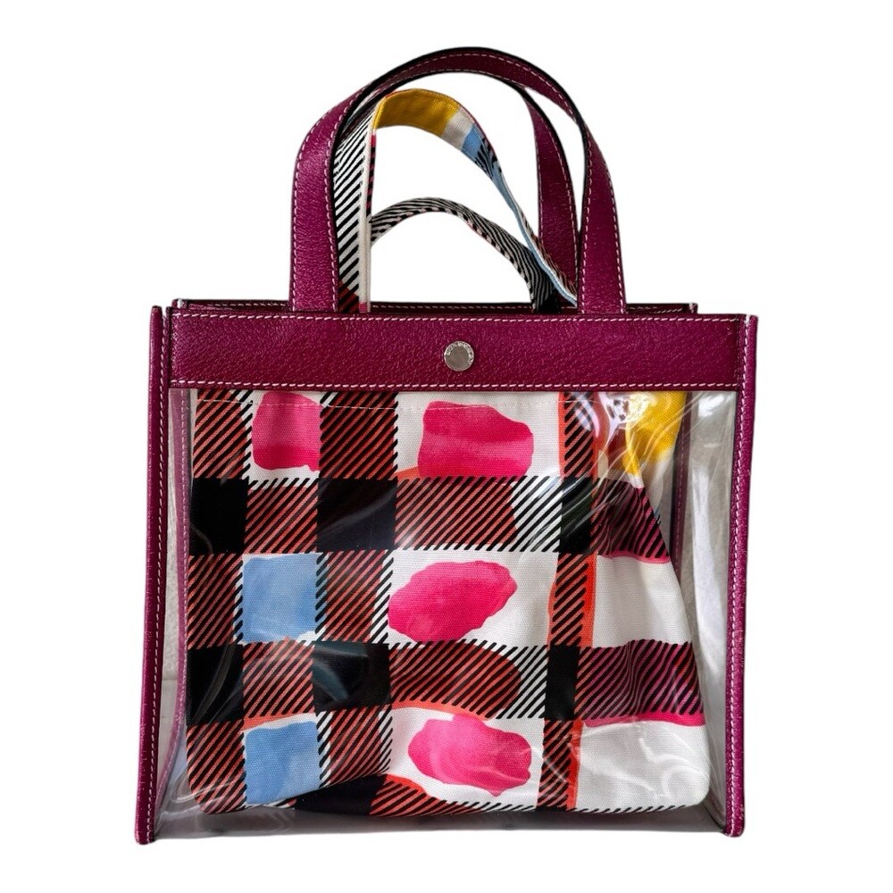 Authentic Rare Burberry PVC Shopper Tote Bag Removable Tote