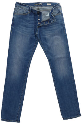 Mavi Marcel Herren Jeans Hose W34 L34 34/34 blau stonewashed gerade Slim Stretch