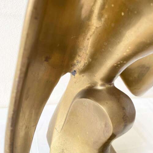 Vintage Mid Century Modern Brass Swan Sculpture by Dara International - Picture 3 of 8