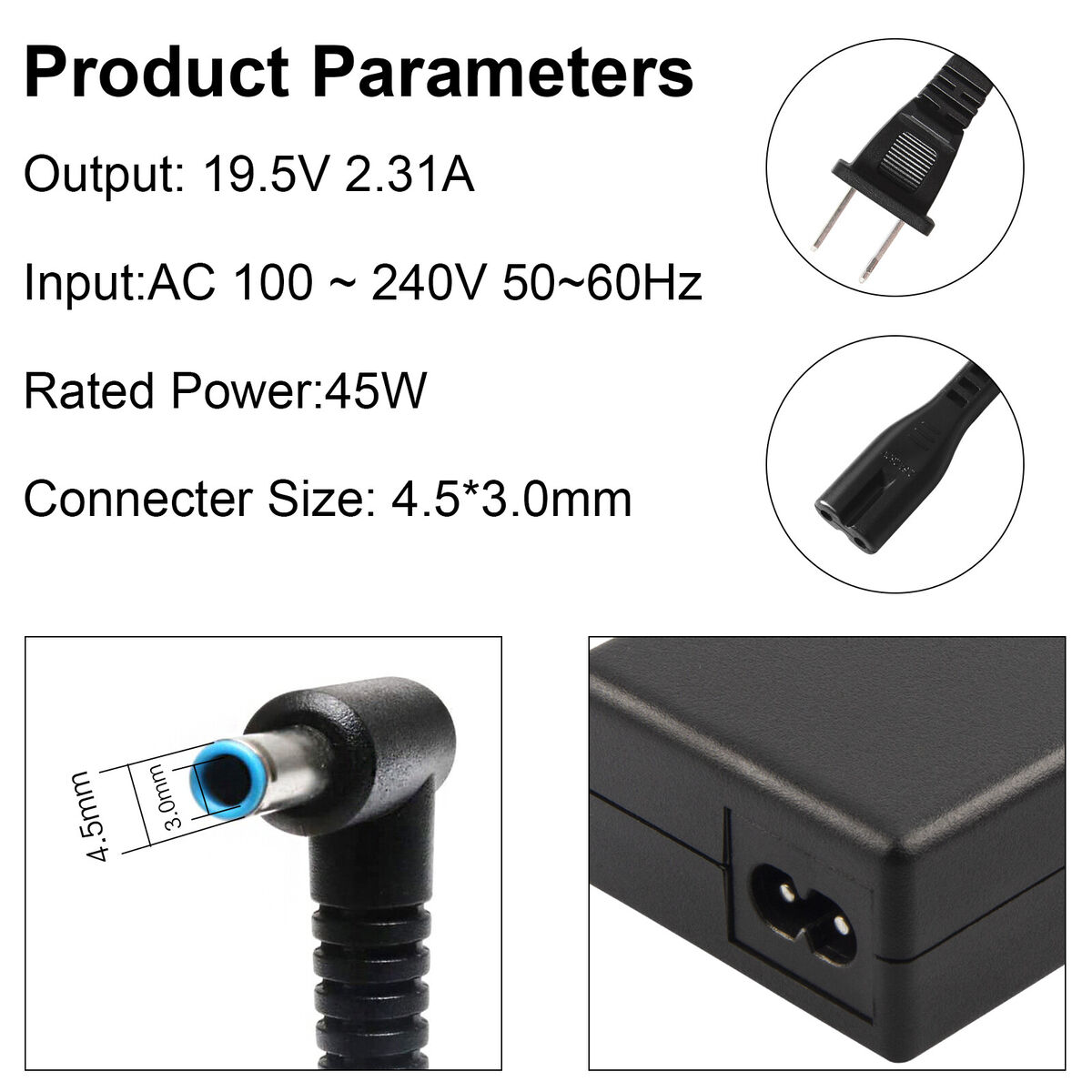 45W AC Adapter For HP Envy x2 13 15 17 M6 X360 Charger 45W AC Adapter For HP Envy x2 13 15 17 M6 X360 Charger