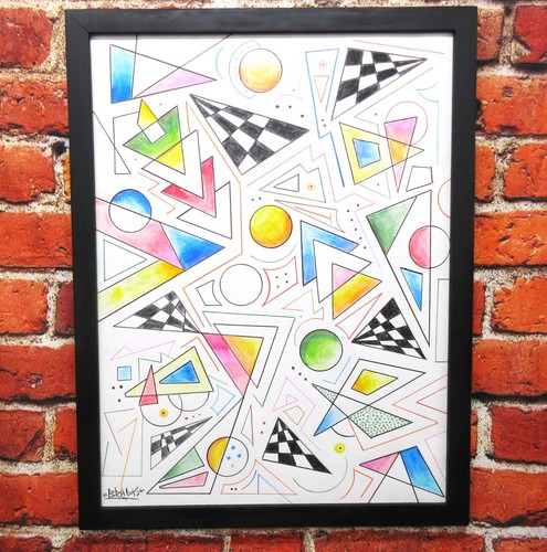 ACUARELA/DIBUJO ORIGINAL FIRMADO 18x24. MARCO DE MADERA. BRADY 2024 - Imagen 3 de 9