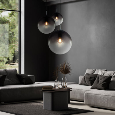 LED Tischleuchte Mit Glaskugel - Nickelmatt & Chrom, Touch-Bedienung, Inkl. E14 LED