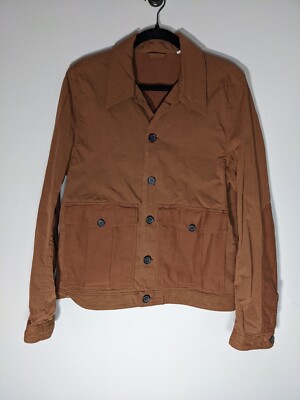 BILLY REID Rust Lightweight Combo Cord Shirt Jacket Sz M Medium Collared Field