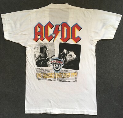 Vintage ACDC AC/DC Razor's Edge 1991 Tour T-Shirt L.A. Guns