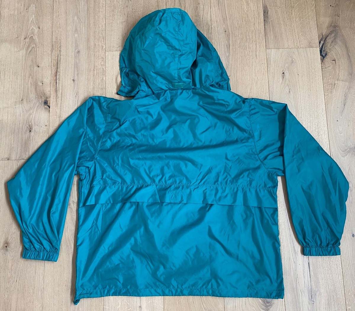 Vintage Eddie Bauer SAC JAC Jacket Men Sz Medium Teal packable 