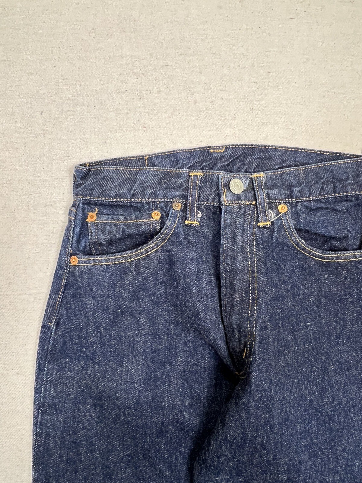 Vintage 60s Levis 502 XX Big E SS Red Line Selvage 25x26.5 Dark Wash True Womens image 8