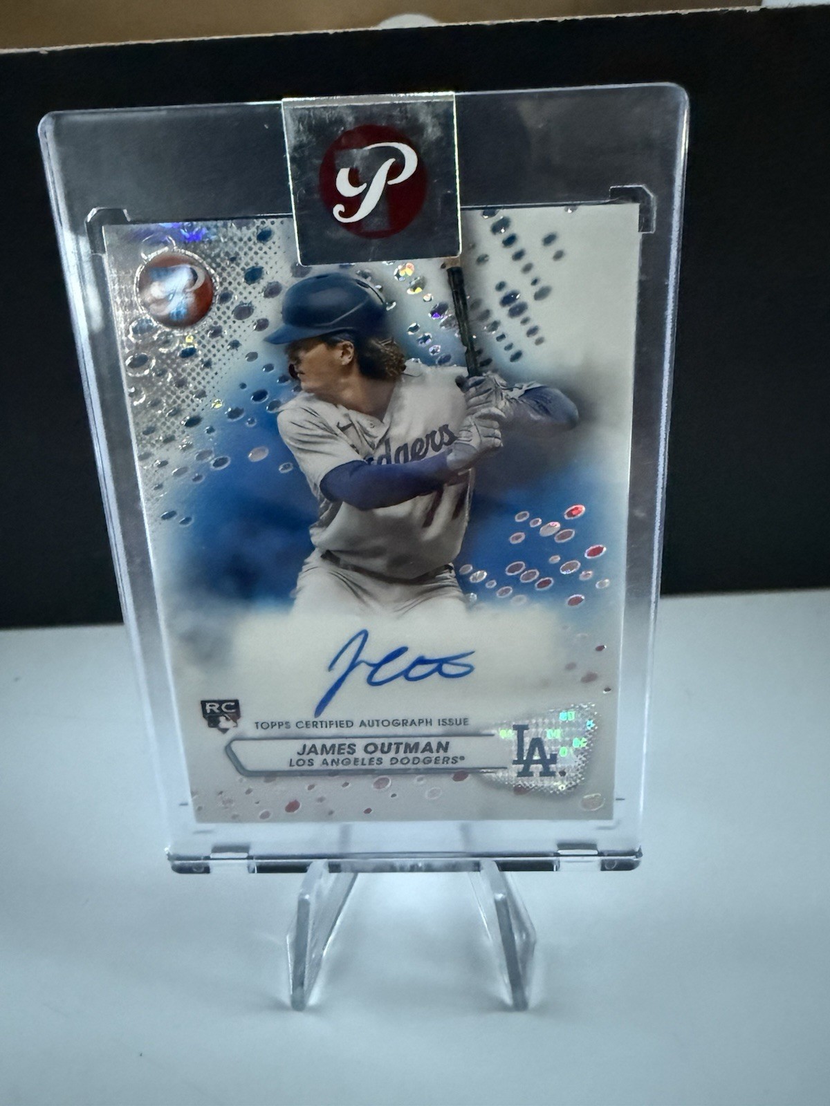 2023 Topps Pristine - James Outman #150 Blue Refractor /75 Auto RC Dodgers Twins
