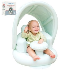 Inflatable Baby Seat for 3-36 Months w/Built-in Pump Detachable Canopy, Sit ...