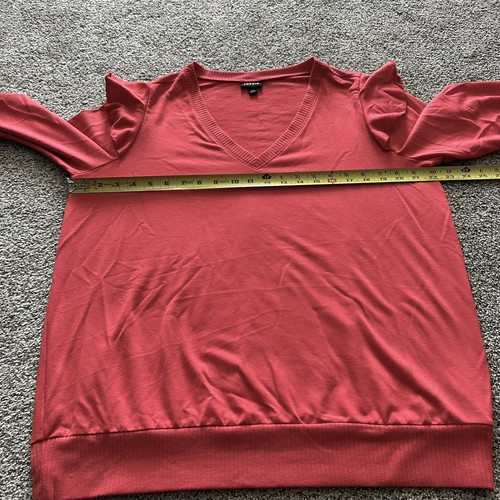 TORRID 00 0X XL Light Red Coral Ruffle Sleeve Sweater R $59 - Picture 11 of 12