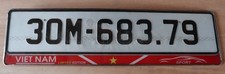 Original KFZ Kennzeichen - Vietnam - limitierte Kennzeichen / Sehr selten 12