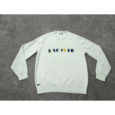 Lacoste Sweater Mens Medium Long Sleeve Logo Alligator Spellout
