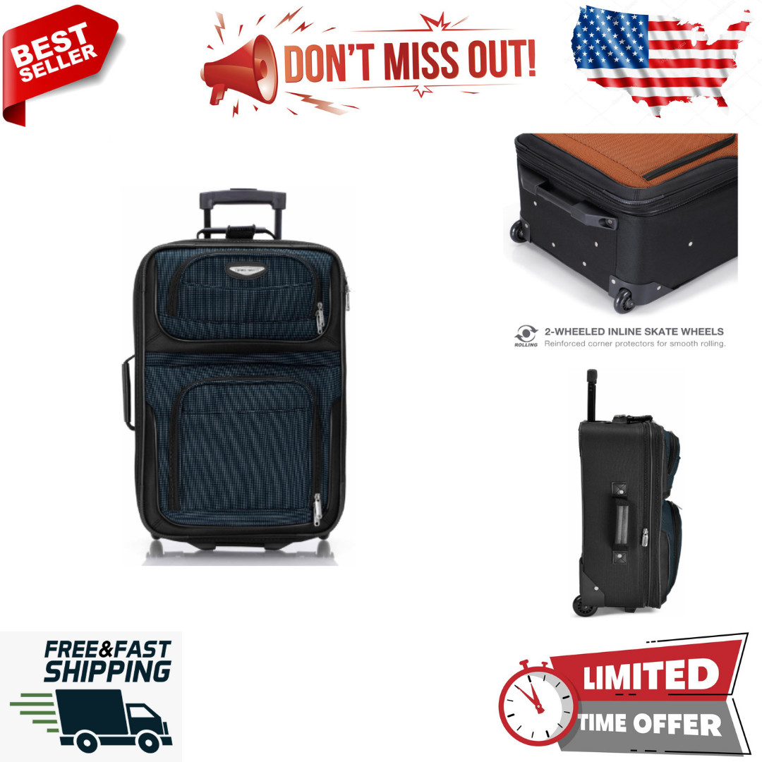 21 Inch Expandable Carry-on Luggage, 2 Wheels Vertical Lugga