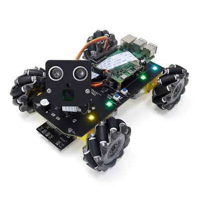 Mecanum Wheel Car Kit for Raspberry Pi 5 4 B 3 B+ Zero 2 W, Face Tracking, Li...