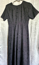 Handmade Amish/Mennonite plain Dress S/M black floral B 34" W 27" L51