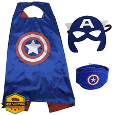 Maribus-FL Superhero Capes Masks Kids Satin Felt Costume Set