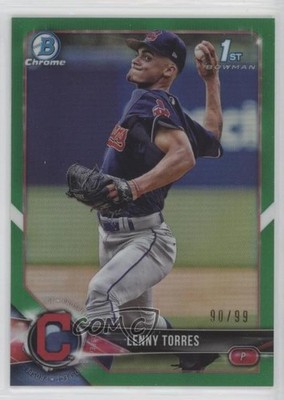 2018 Bowman Draft Chrome Green Refractor 90/99 Lenny Torres Jr #BDC-8 n1u