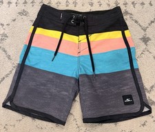 Boy's Youth O Neill Sz 24 Hyperdry Stretch Board Shorts Swim Multicolored