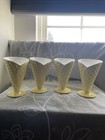 Ice Cream Cone Sundae Cups/Vintage/Retro 70’s Yellow Kitsch. Set of 4- Unsigned — photo 1