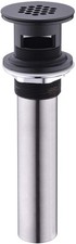 Vessel Sink Drain, Brass Sink Drain, 19 Holes Grid Drain Strainer Assembly wi...